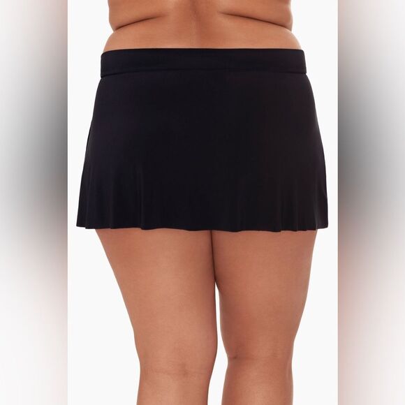 NWOT Magicsuit | Plus Size Jersey Tennis Skirt Swim Bottom Black Skort 14 - Picture 3 of 10
